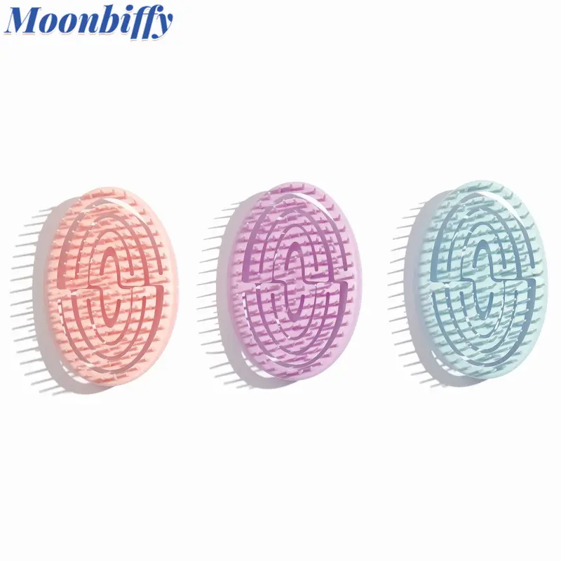 Oval Shampoo Brush Wet and Dry Massage Comb Accessory