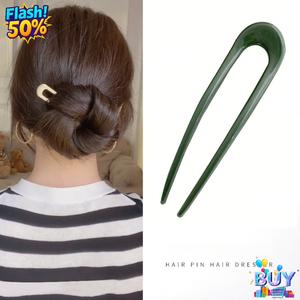 กิ๊บติดผมรูปตัวยู, เครื่องมือจัดแต่งทรงผม, ซาลาเปาขี้เกียจ, เครื่องประดับผม, หมุดบ๊อบเบอร์ตันแบบหนาแบบตายตัว, กิ๊บติดผม, หวีใส่แบบเรียบง่าย, ใส่ผม, สไตล์ใหม่, ราคาไม่แพง, หรูหรา, สำหรับผู้หญิง, แฟชั่น, 2025 พร้อมสต็อก