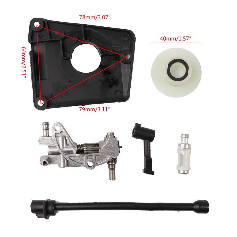 Professional Replacement Part Fitting for Oil Drive Pump Kit for CHINESE CHAINSAW 4500 5800 45CC 52CC 58CC Pump Durable 4
