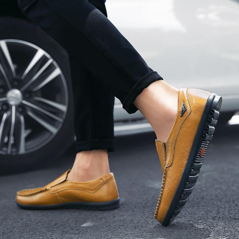 Giày Da Bò Thật Cho Nam, Giày Thời Trang Thường Ngày, Cao Su Chống Trượt Shoes 5