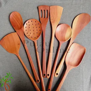 L - Spatula Kayu Sawo Panjang - Sutil Kayu Sawo - Spatula Panjang