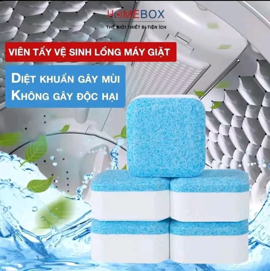 Viên Tẩy Lồng Máy Giặt- Viên Tẩy Vệ Sinh Lồng Máy Giặt Siêu Sạch, Siêu Hiệu Quả