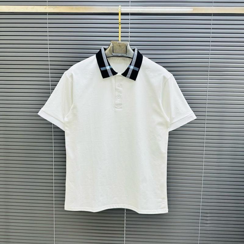 Áo thun nam phối cổ polo thun dệt đen trắng chất vải dẹp 012 Menswear 0