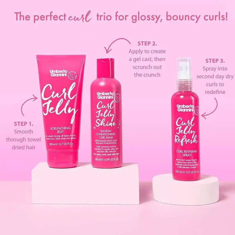 Gel giữ nếp tóc Umberto Giannini Curl Jelly Scrunching Jelly Gel 200 ml, giữ nếp tóc xoăn tự nhiên, tóc hippie của mỹ 5