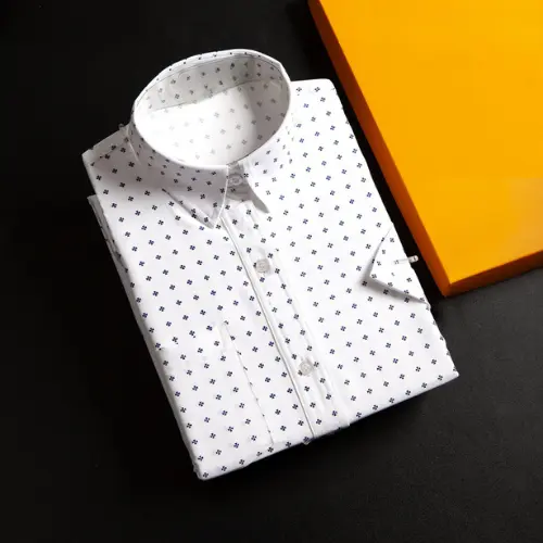 Áo sơ mi nam tay ngắn một túi form rộng cao cấp vải lụa GENALPHA vải lụa co giãn mềm mịn GEN140 Menswear Cổ Tròn xxl trung niên 6