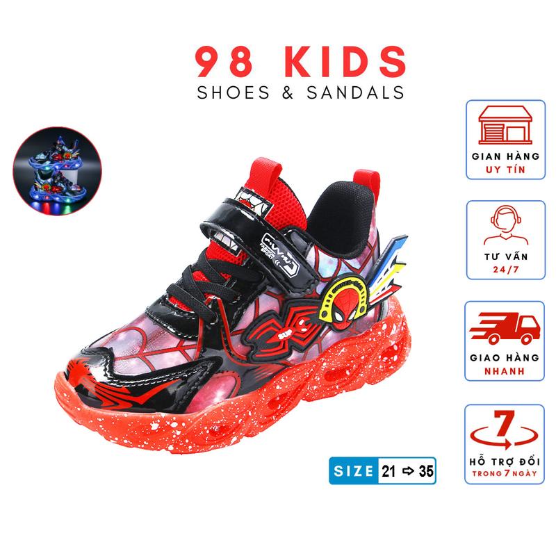 Giày siêu nhân người nhện có đèn cho bé trai GT033+GT8808