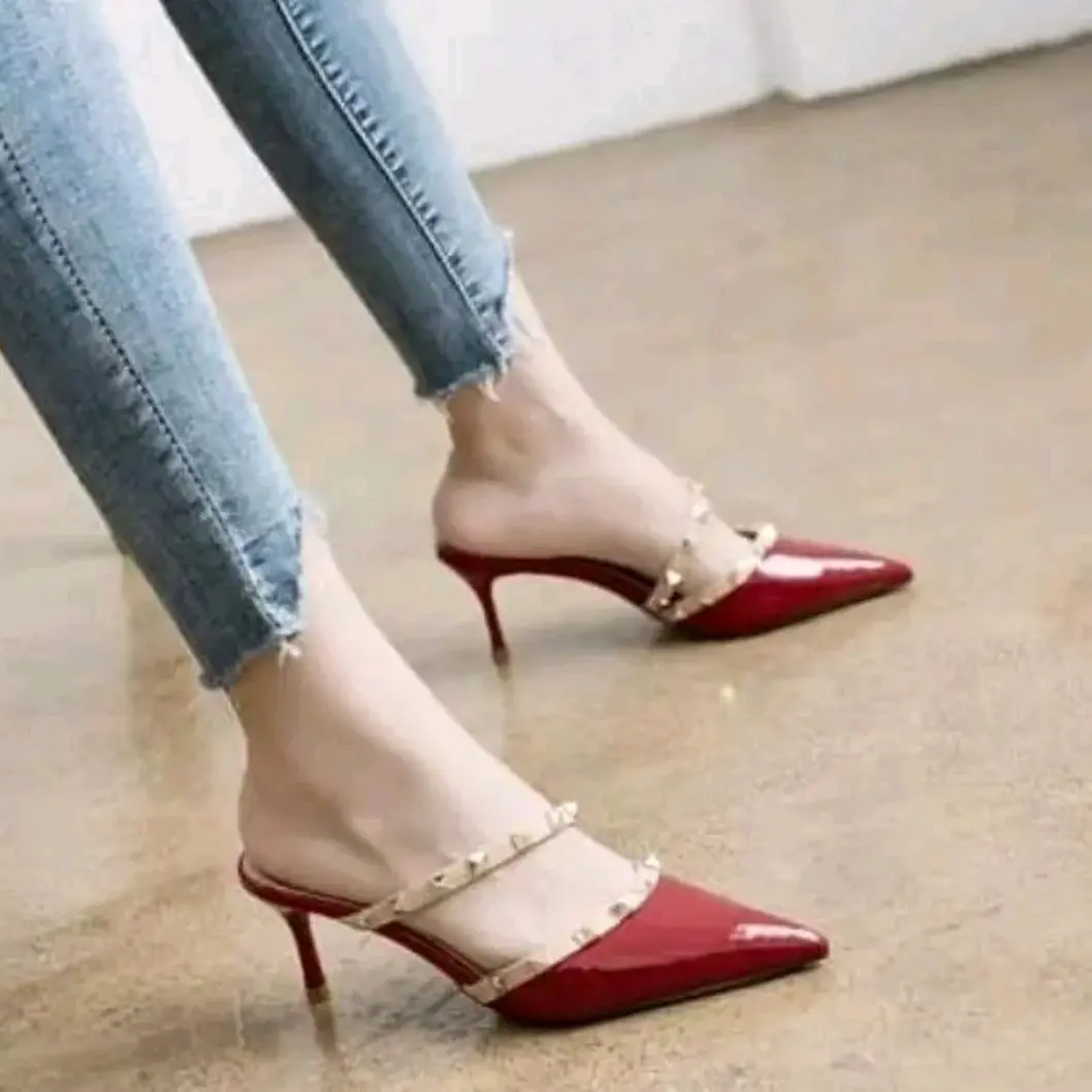 Hills/high heels wanita (KS27) Hak Setengah (3-5 cm)