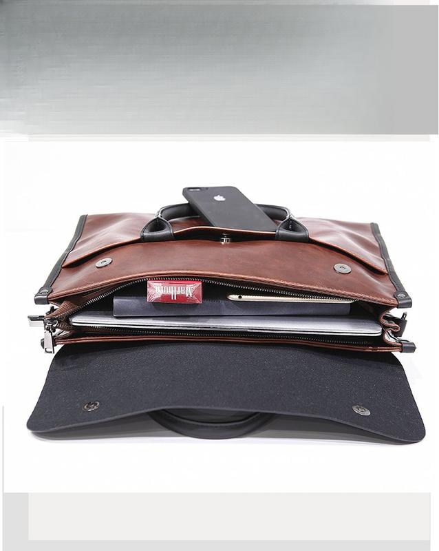 Product Introduction of Fashion Trendy Men's Shoulder Bag Trendy Men's Briefcase Briefcase Ol Men's Handbag New Crossbody Bag 9