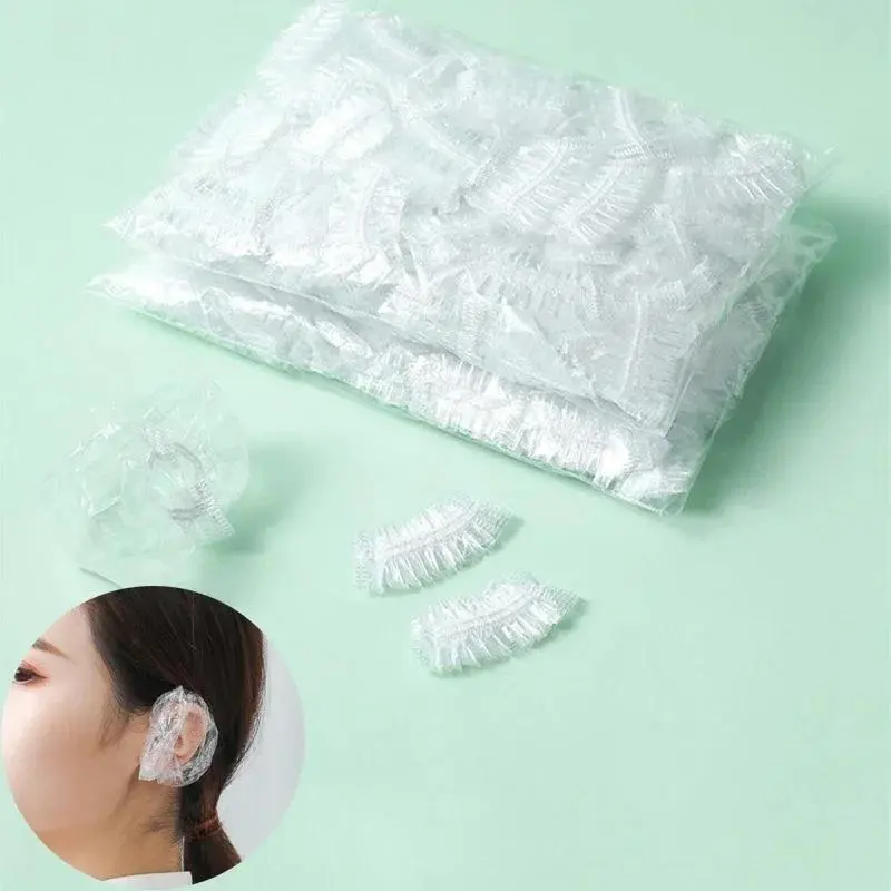50/100Pc Disposable Ear Cover Waterproof Ear Protector for Hair Dyeing Bath Shower Earmuffs Caps Hairdressers Barber Accessories