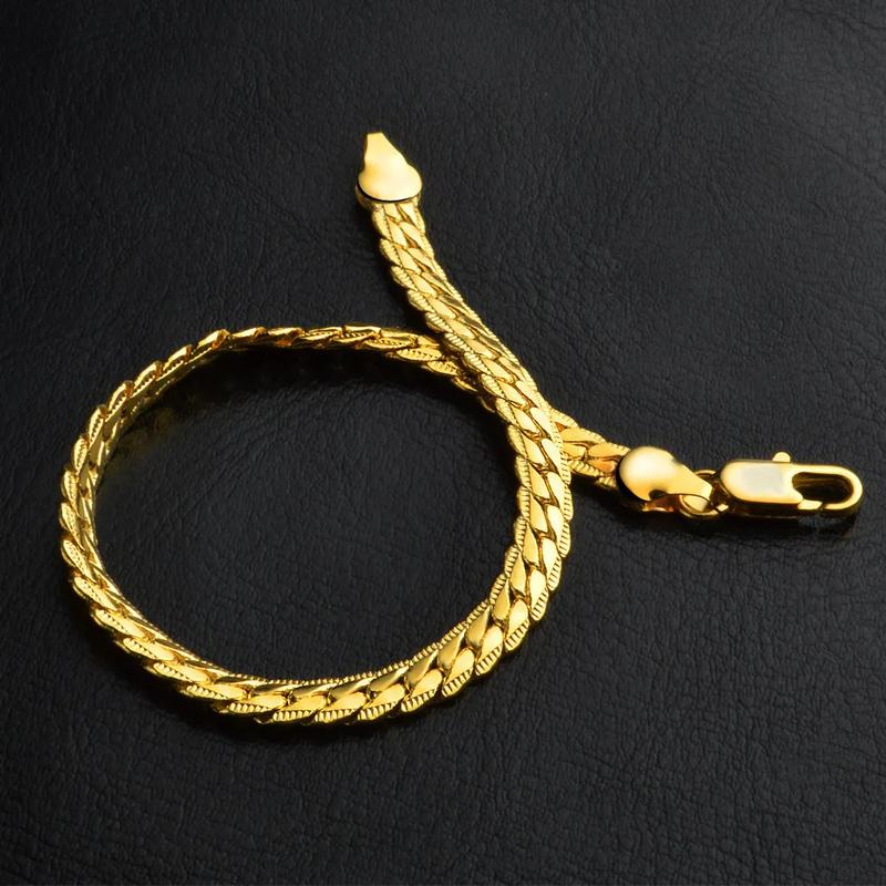 Product Introduction of 18k Gold Adjustable Bracelet for Women Fashion Elegant Cuff Chain Side Bangle for Lady Girls Couple Creative Birthday Gifts 21