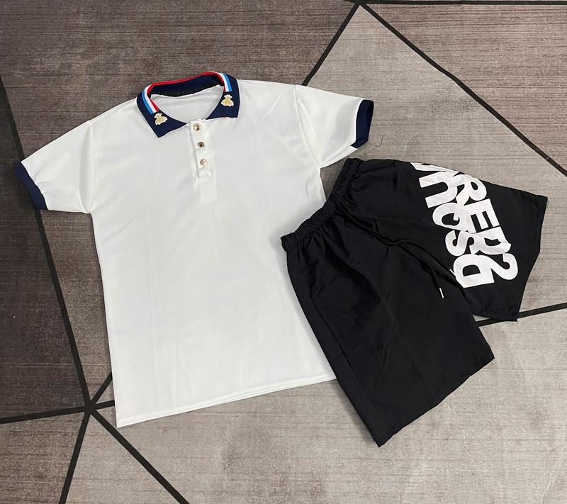 Bộ Đồ Thể Thao Nam Nữ Cổ Bẻ Sọc Thểu Ong Mix Quần Chữ Chéo Dành Cho Anh Em Boy Phố Đi Chơi 2025