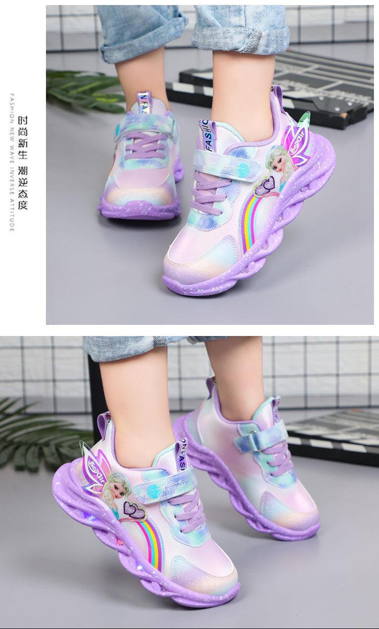 Product Introduction of Giày Bé Gái Có Đèn, Phong Cách Mùa Lò Xo Và Mùa Thu, Lưới Thoáng Khí, Thích Hợp Cho Trẻ Mới Biết Đi Và Bé Gái Nhỏ, Giày Công Chúa 10