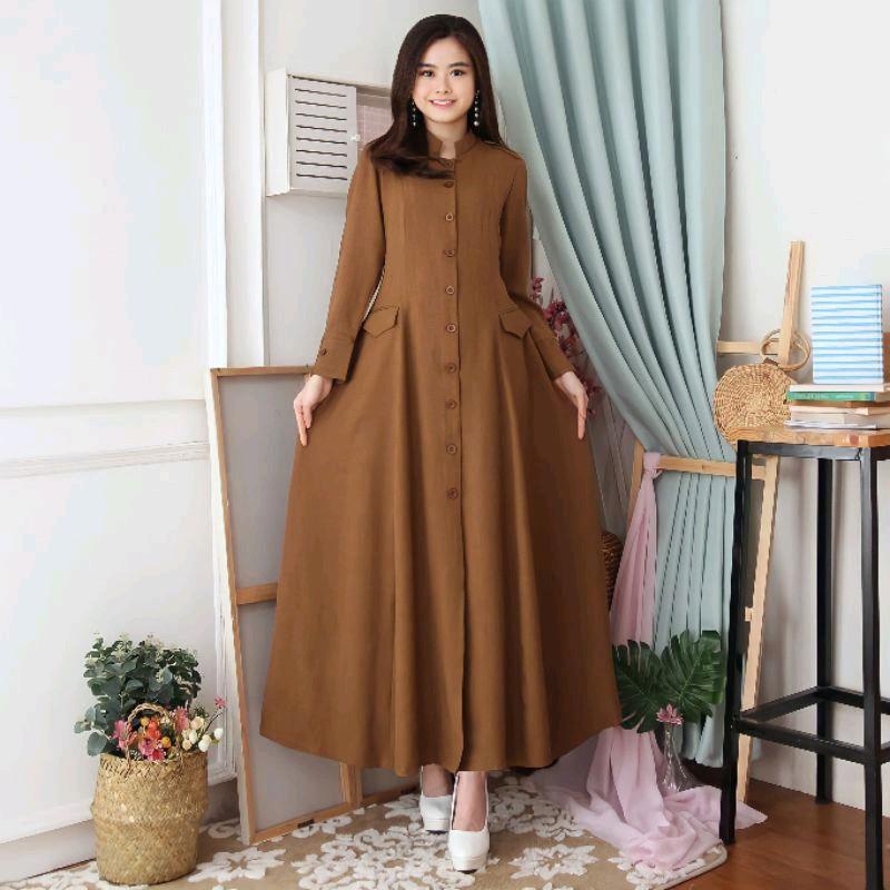 Gamis Pemda PNS Full kancing Terbaru / seragam kerja guru 0