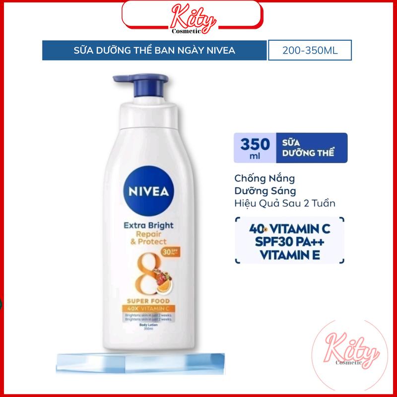 Sữa Dưỡng Thể NIVEA Phục Hồi & Chống Nắng Ban Ngày từ 8 Super Foods (350 ml)