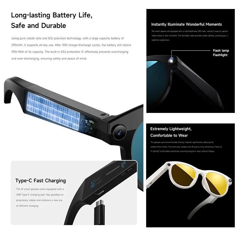 AI smart glasses 8-megapixel recording video photography listening to music recognition answer translation waterproof Bluetooth - Image 10