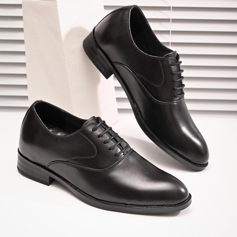 Giày tây nam Smartmen GC-08-D da bò cao cấp đế cao su đúc nguyên khối tăng chiều cao 5cm sang trọng lịch sự