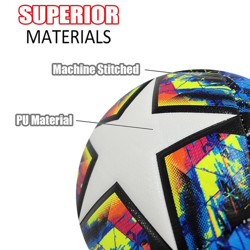 1/2 Sets Soccer Ball Suit, Star Pattern PU Football, Creative Ball Sports Equipment, For Kids And Adults 1