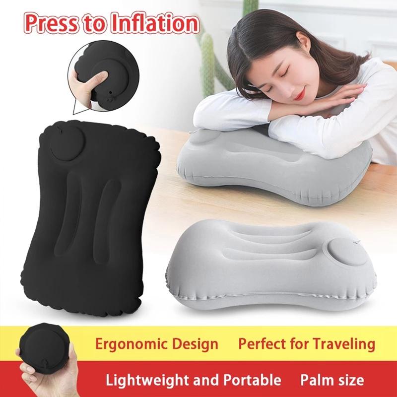 Inflatable Travel Pillows Automatic Air Nozzles Pillows Camping ...