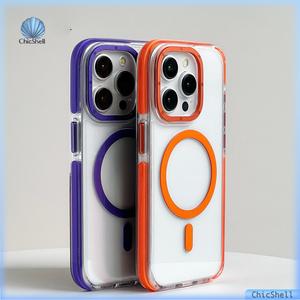 Ốp Điện Thoại Trong Suốt Từ Tính, Dành Cho iPhone 16, 12, 11, 13, 14, 15 Pro Max, 16ProMax, 16e, 16Plus, 14Plus, Ốp Cứng, Chống Sốc, Tương Thích Với MagSafe