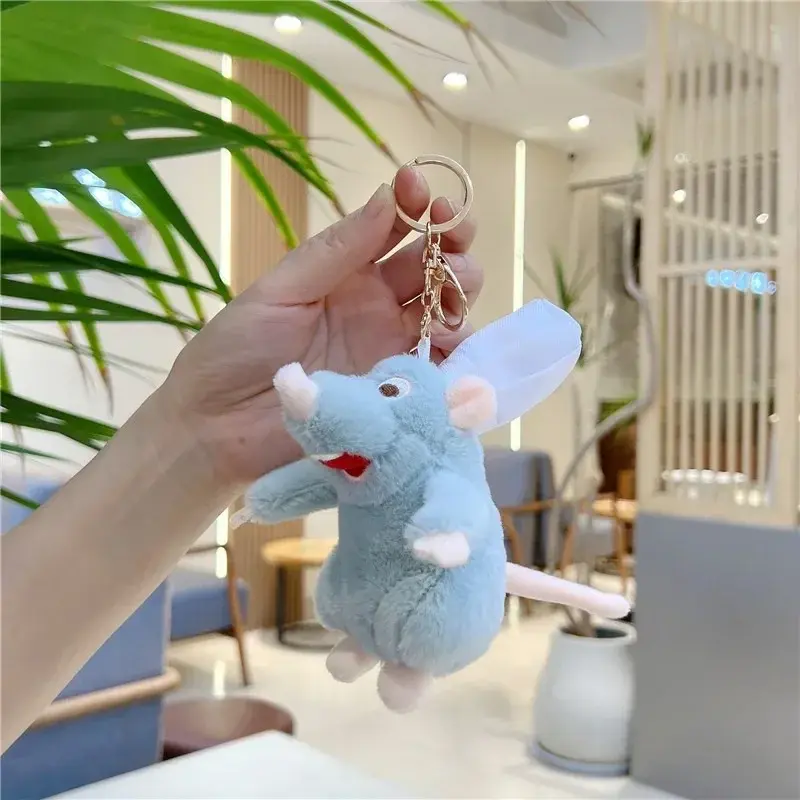 Disney Ratatouille Plush Key Chain Cooking Mouse King Pendant Doll Toy Backpack Pendant Car Decoration Creativity Kids Gift