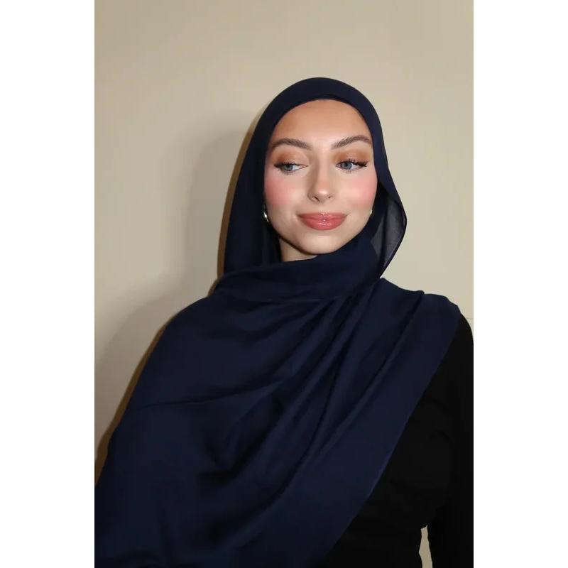 Solid Color Big Size Cotton Rayon Hijab Scarf Women Muslim Headscarf ...