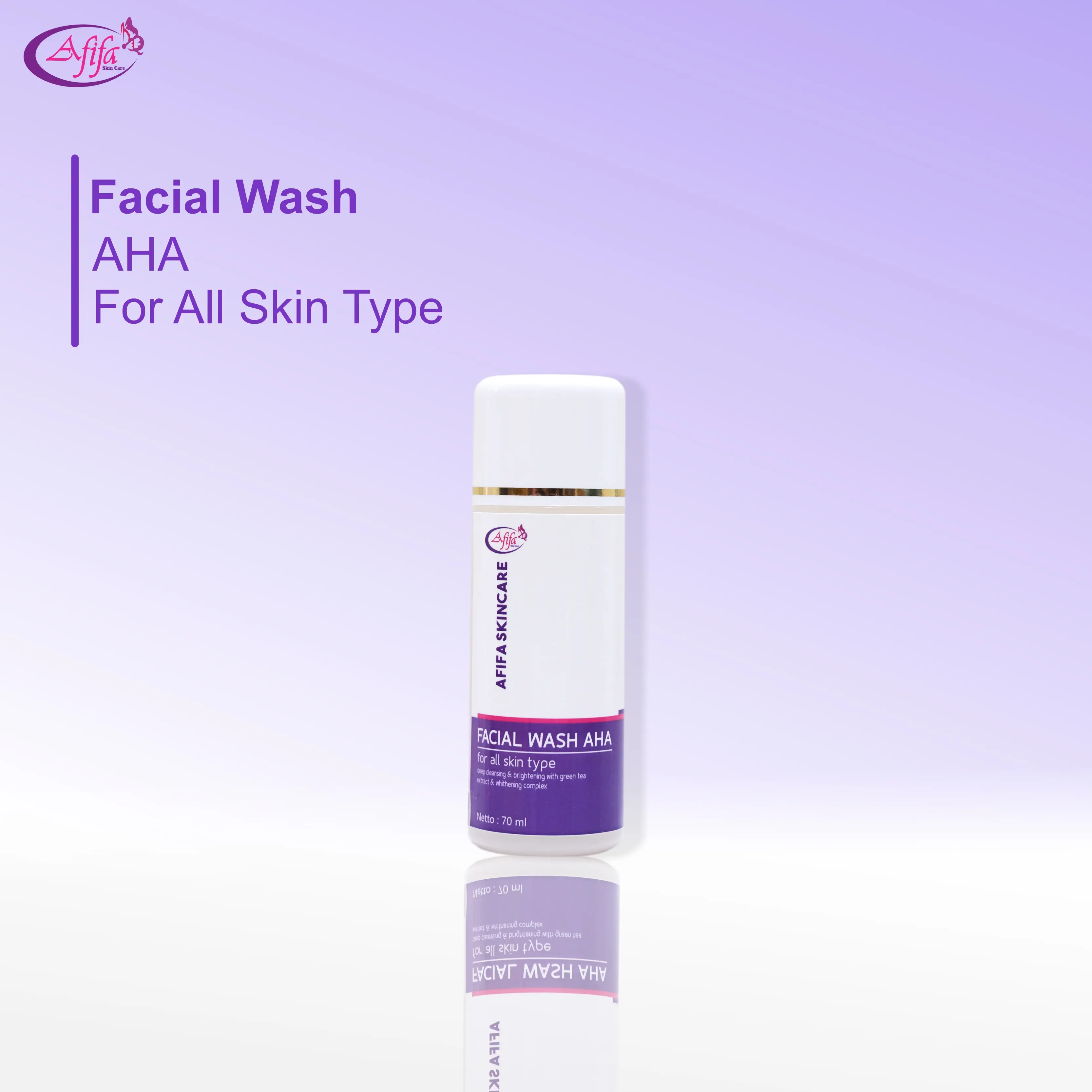 AFIFA FACIAL WASH AHA | KULIT NORMAL Membersihkan Wajah Kotoran Muka