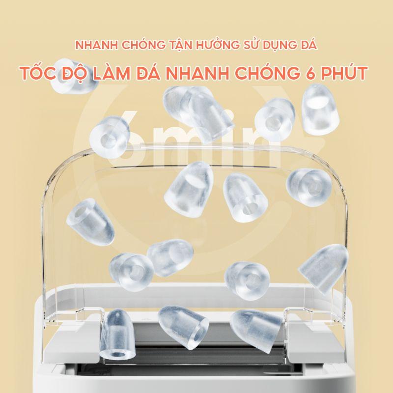 Product Introduction of [Giao hàng miễn phí] Máy làm đá mini 5 phút cho gia đình, làm sạch máy làm đá siêu nhanh, an toàn 7