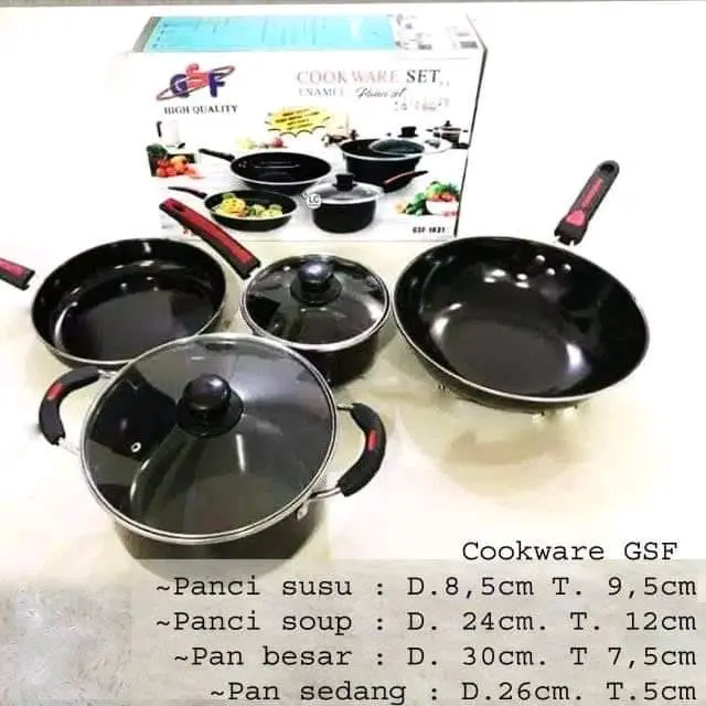 GSF Set 6 Cookware Set Enamel GSF 1831