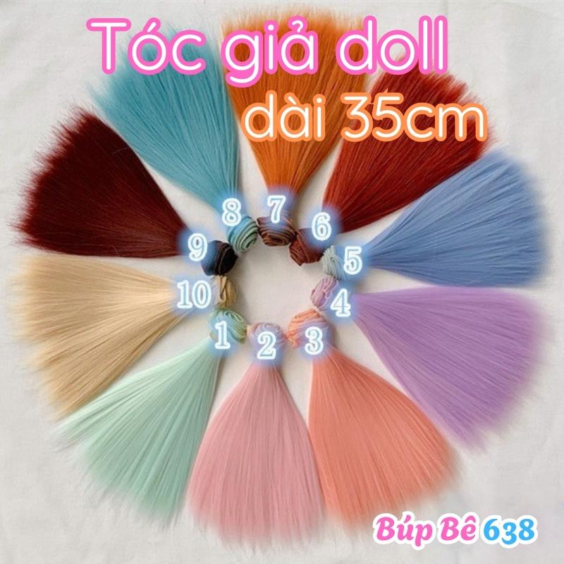 Tóc giả cho búp bê dài 35cm* 100cm tóc tơ nhiệt thẳng dùng để làm tóc cho búp bê đầu trọc 22in giá cho 1 tép