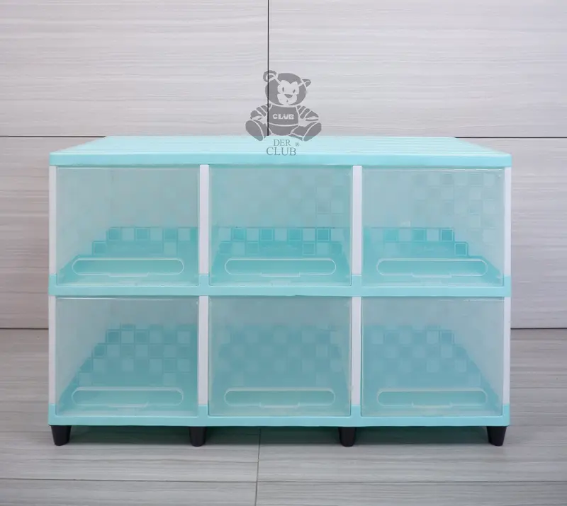 CLUB Triple Flip Cabinet Susun 2 - Lemari Plastik Pintu Geser - Lemari Laci Plastik Minimalis - Lemari Penyimpanan Serbaguna - Laci Penyimpanan Serbaguna - Lemari Plastik Multifungsi - Lemari Laci Plastik Club Furniture 4