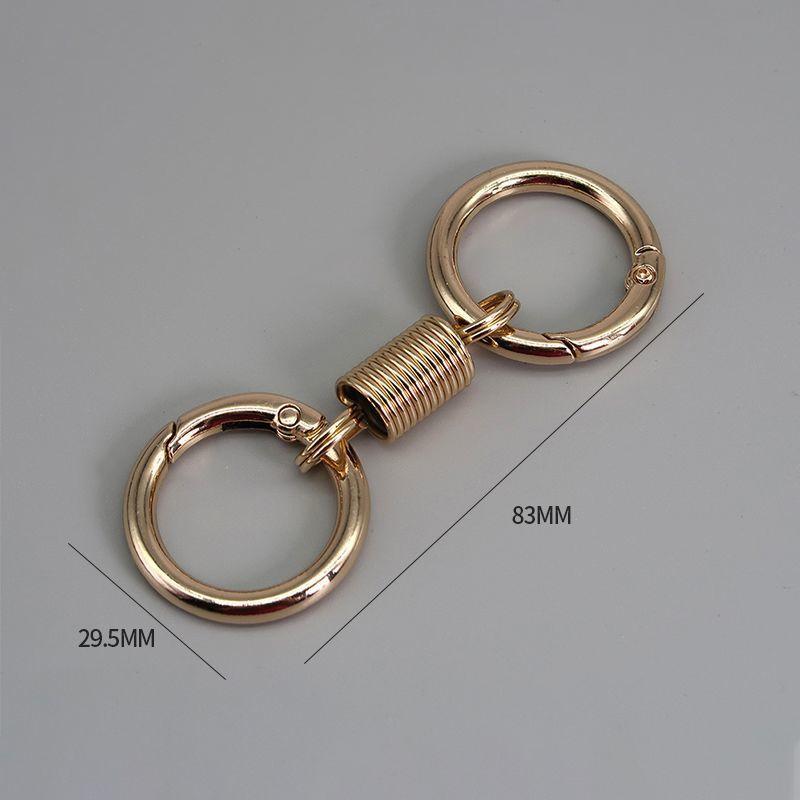 Product Introduction of [Czz]Personality Spring Double Coil Keychain Carabiner Buckle Key Rings Anti-lost Climbing Hook Car Keychians Accessories Gift 24