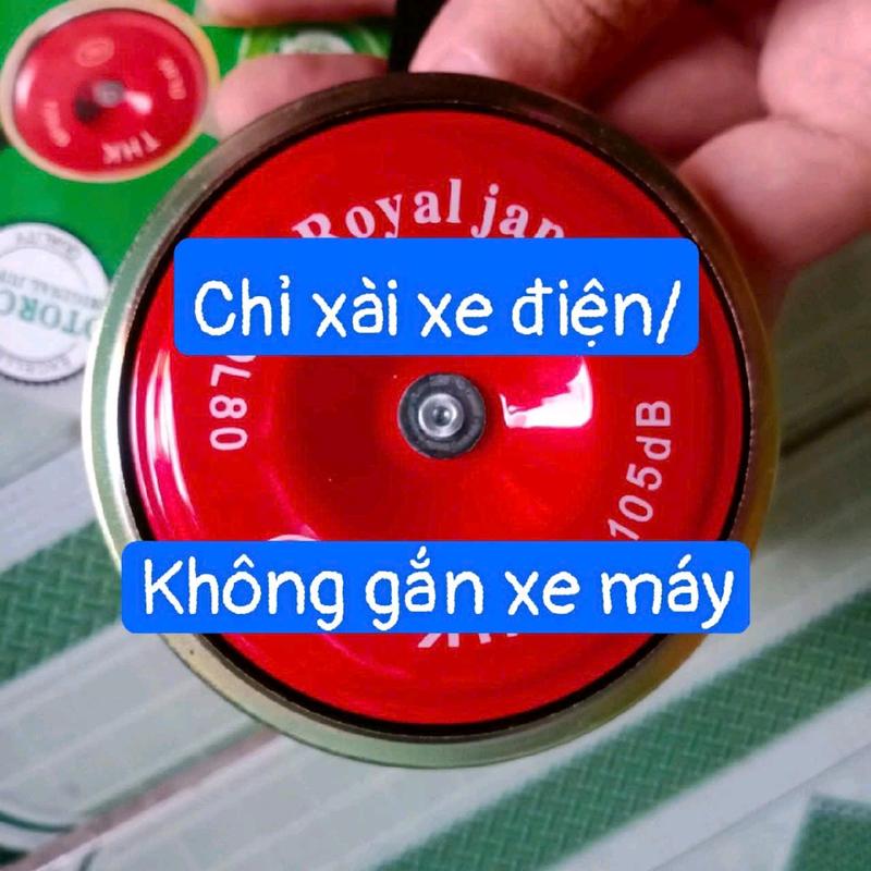 Kèn xe máy điện, xe đạp điện kêu to ấm 12V và 48V màu đỏ Phụ Kiện Phụ Tùng combo kèn basuri