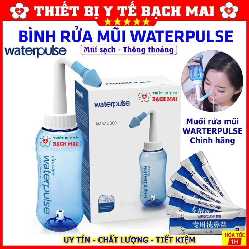 Bình Rửa Mũi WATERPULSE 300/500ml Hỗ Trợ Rửa Sạch Mũi, Viêm Mũi, Viêm Xoang, Dịch Mũi, Nghẹt Mũi 3