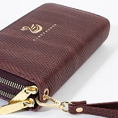 DOMPET PANJANG WANITA 2 RESLETING KARTU KOIN TALI PENDEK BRANDED KOREA PREMIUM KULIT COKLAT CEWEK MURAH  BATAM SIMPLE NAGOYA WA643B7 REMAJA KEKINIAN 6