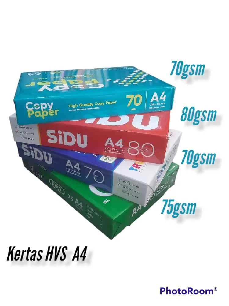 KERTAS HVS A4 SIDU MURAH 70gsm dan 80gsm