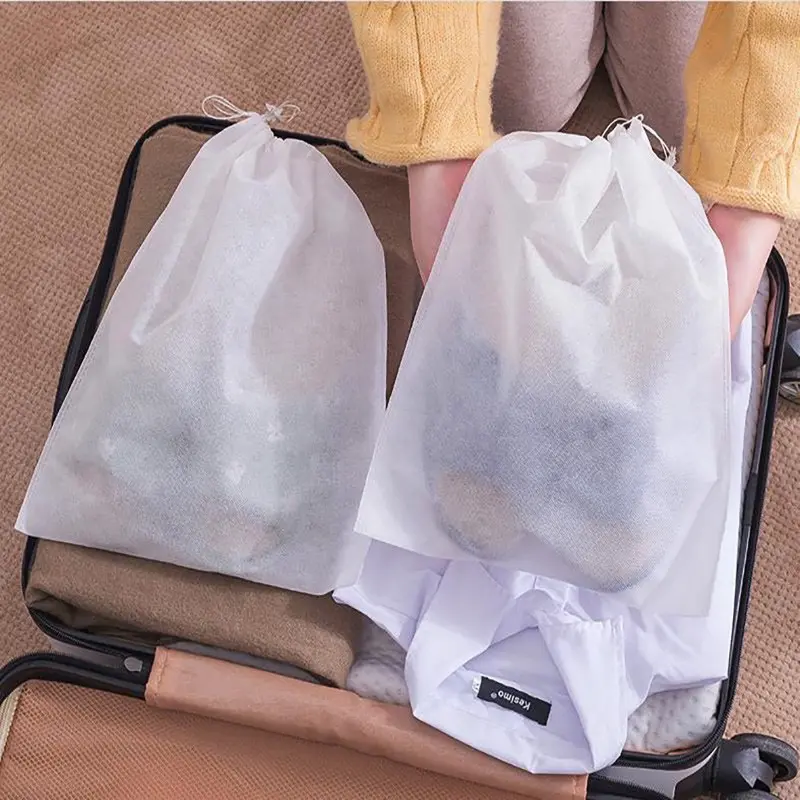 Túi đựng giày dép túi xách đa năng vải không dệt miệng dây rút chống bụi 32x38cm- Túi rút bọc giày sắp xếp vali du lịch 3
