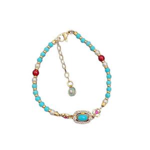 Vòng Tay Tráng Men, Đồ Trang Sức Tinh Tế Phong Cách Trung Quốc Mới, Hoa Ngọc Trai Thời Trang, Hạt Vòng Tay, Thích Hợp Để Trao Đổi Quà Tặng, Cao Cấp