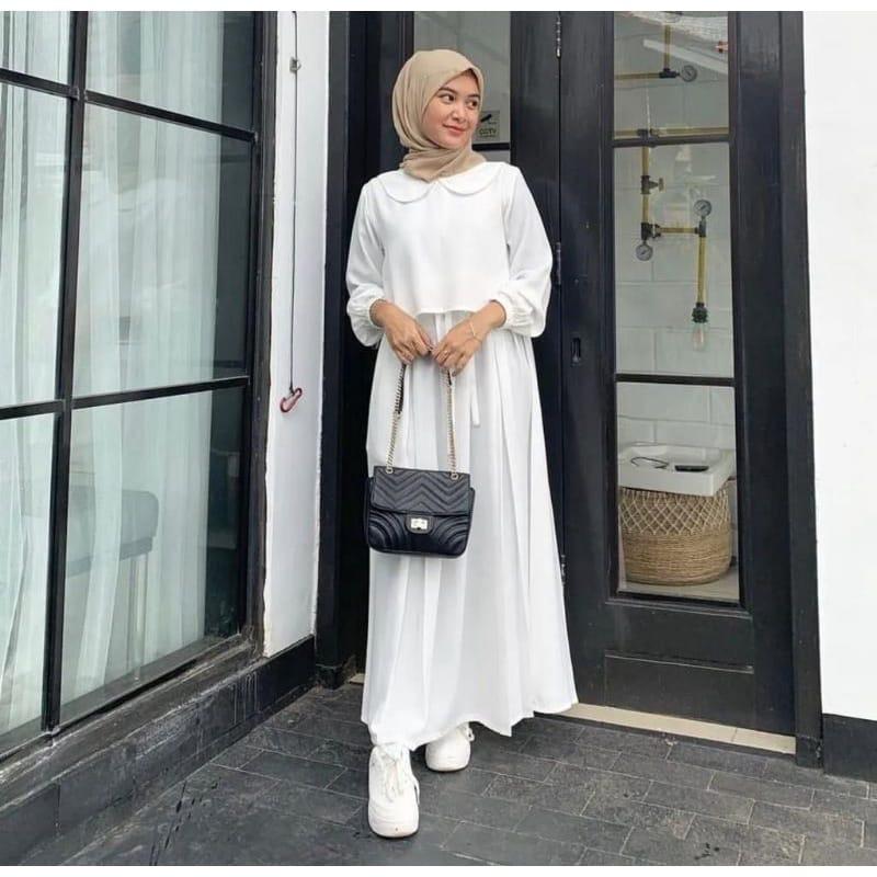 GAMIS CRINKLE KRAH MIX TALI PINGGANG / GAMIS ZAFINA CRINKLE 1