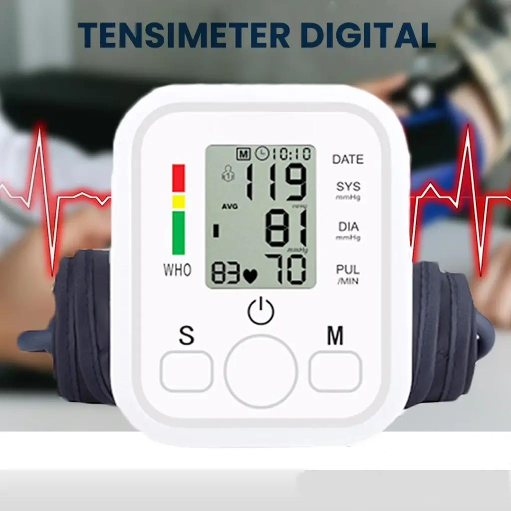 ✨Siaran dalam Bahasa Indonesia✨Alat ukur Tekanan Darah Dengan Monitor Tensimeter Digital Alat Tensi Darah Pengukur Tekanan Darah Sphygmomanometer