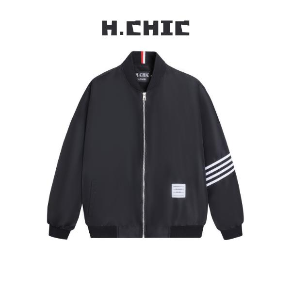Áo khoác gió bomber Jacket Viền Tay dù hai lớp trượt nước cản gió chống tia UV H.CHIC M008 Menswear Nam Nữ