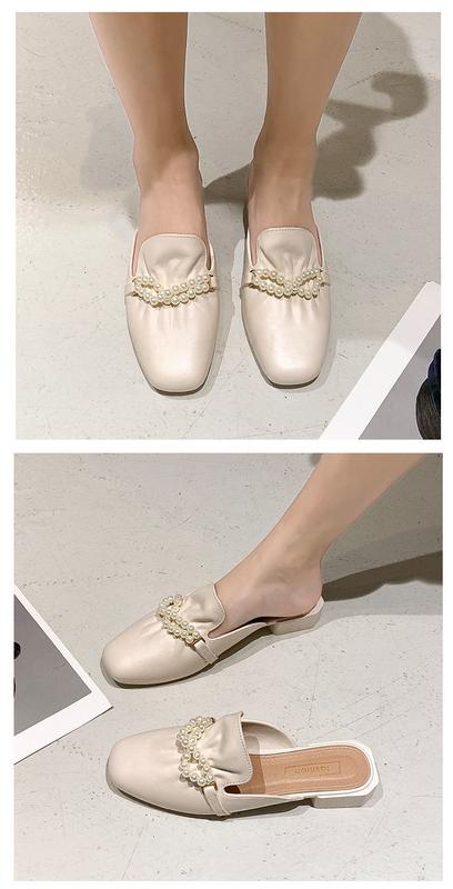 Product Introduction of Women's Summer Fashionable Outdoor Slippers 2022 New Korean Style Internet Celebrity Ins Home Non-Slip Cute Trendy Closed Toe Half Slippers 18