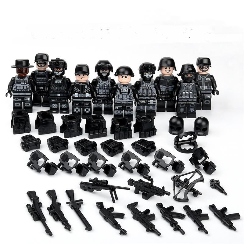Đồ chơi lắp ráp Mini figure lính cảnh sát, bộ đội đặc công gồm 10 chiếc ...