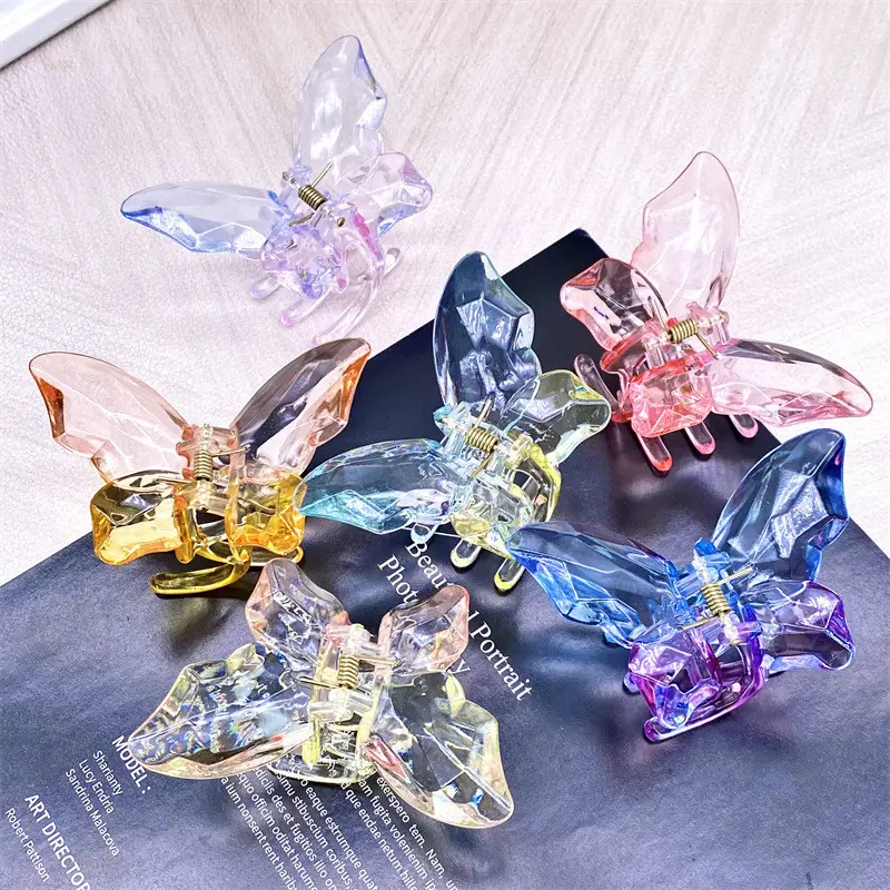 JEPITAN RAMBUT JUMBO MODEL KUPU KUPU GLOSSY CRYSTAL / JEDAI SALON KOREAN BUTTERFLY 8