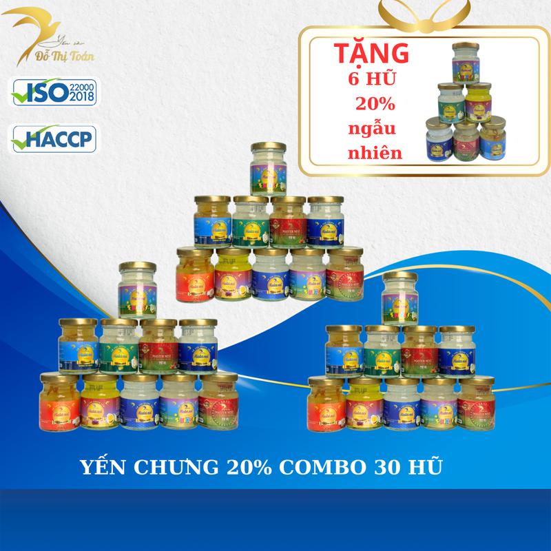[PO-KHO DTT] Tổng 36 hũ nước yến chưng (2,4gr yến vụn tươi/hũ) - chọn vị - Yến sào Đỗ Thị Toán