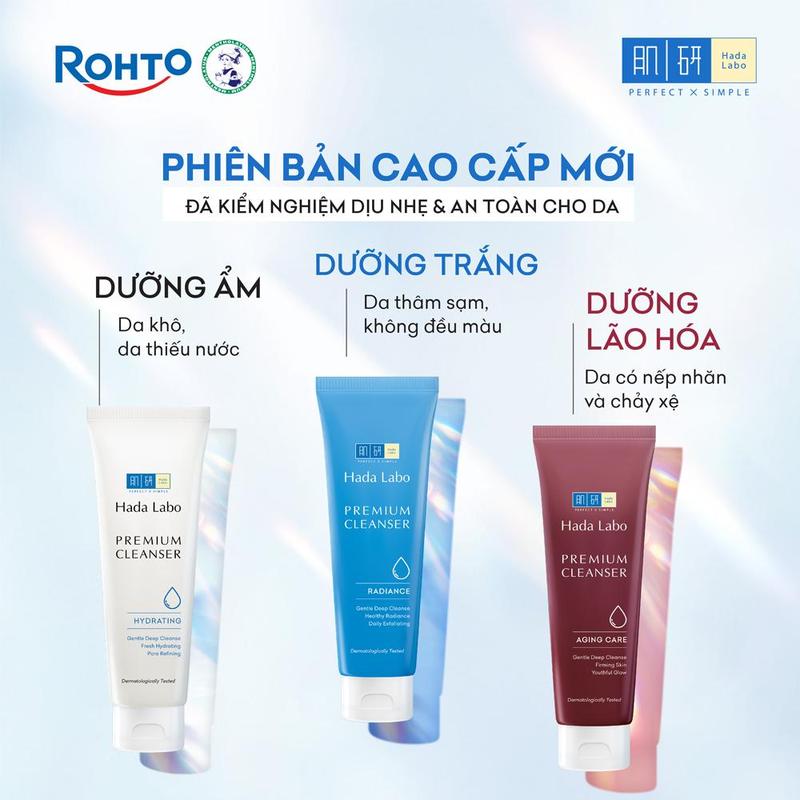 Sữa rửa mặt cao cấp Premium Cleanser Hada Labo 100g Tùy chọn