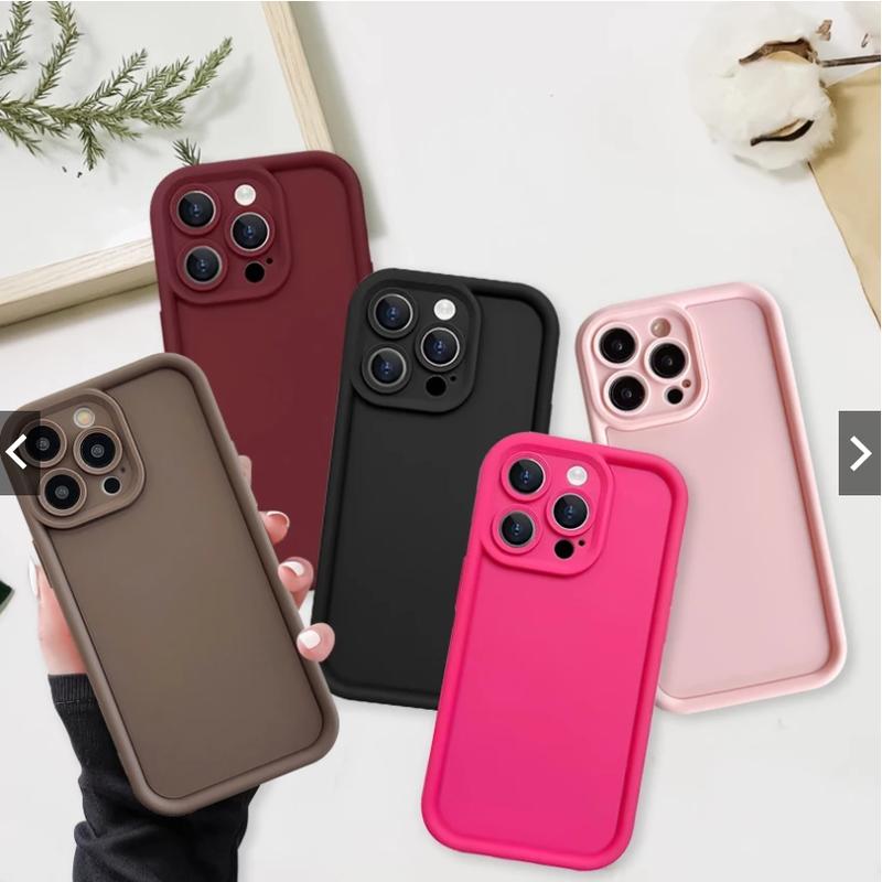Ốp lưng iphone viền cao chống sốc basic 6/6s/6plus/7/8/plus/x/xs/11/12/13/14/15/pro/max/plus/promax - Awifi Case A1-14