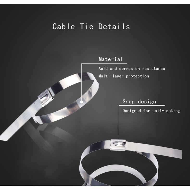 Product Introduction of Kabel Ties Metal  Stainless Full 304 Anti Karat Premium - Tali Pengikat Logam Stainless Full Anti Karat - Ties Stainless Anti Panas Kualitas Premium Cable 4