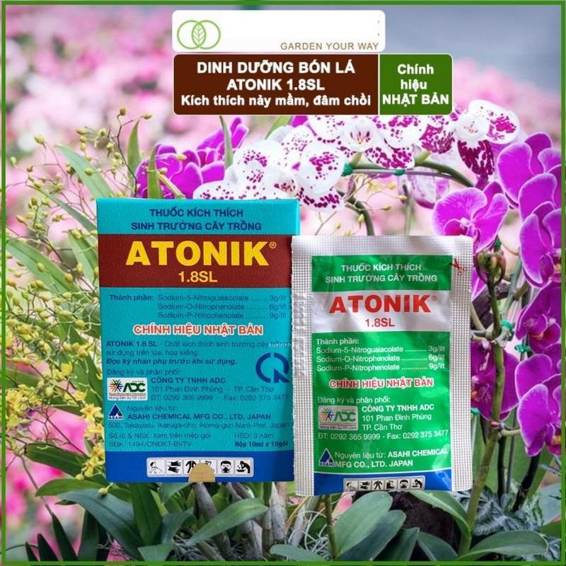 Thuốc kích thích sinh trưởng nảy mầm ra rễ cây trồng Atonik 1.8SL gói 10ml dùng cho ươm hạt giống rau củ quả hoa cây