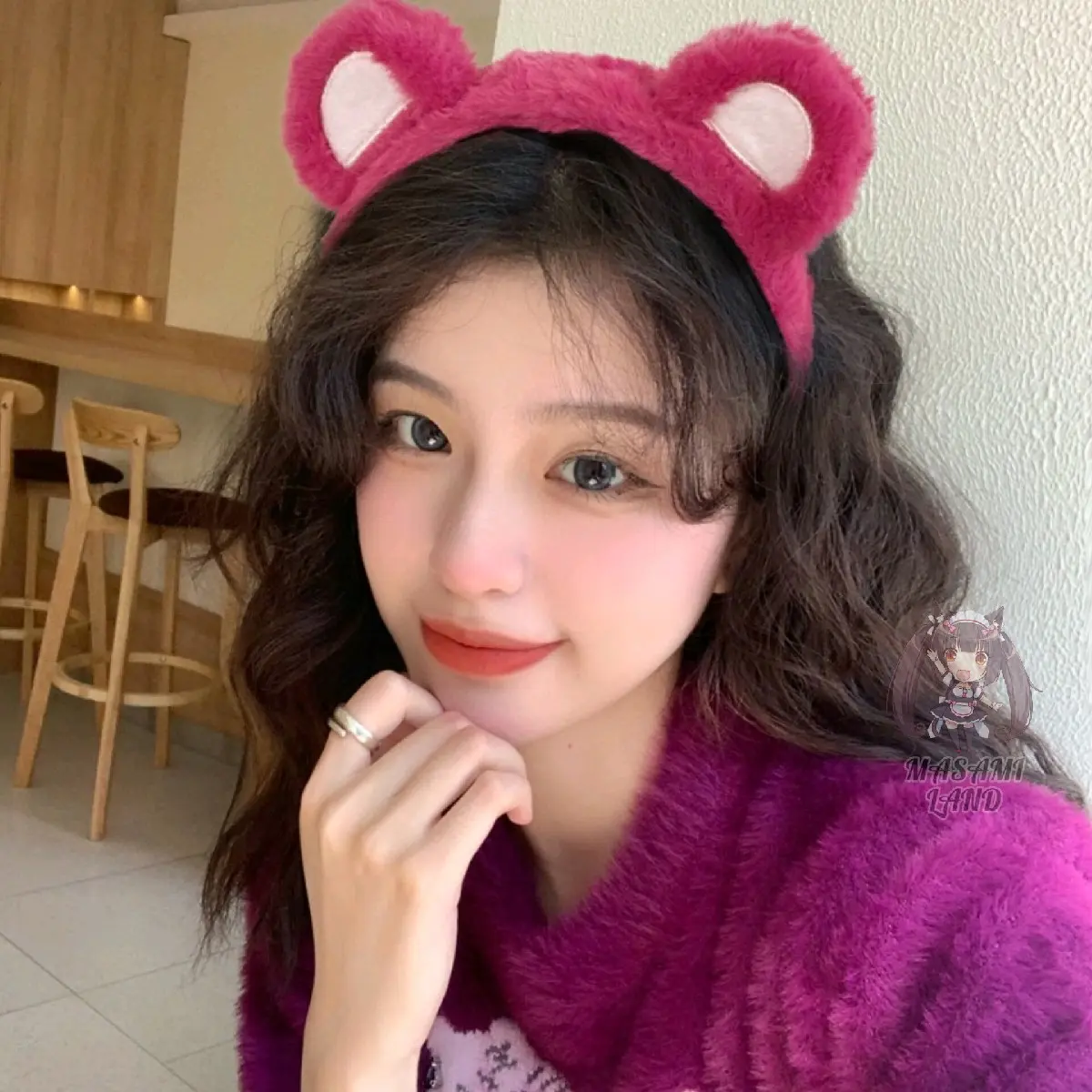 Masami Land Bando Beruang Lotso Korea Lucu / Korean Bear Fluffy Headband