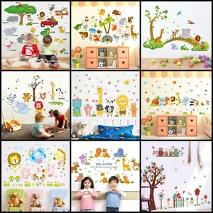 Juragan Stiker Dinding Hewan Bahan Vinyl PVC Pekerat Kuat dan Tahan Air untuk Kamar Tidur Ruang Tamu Aesthetic LDR93